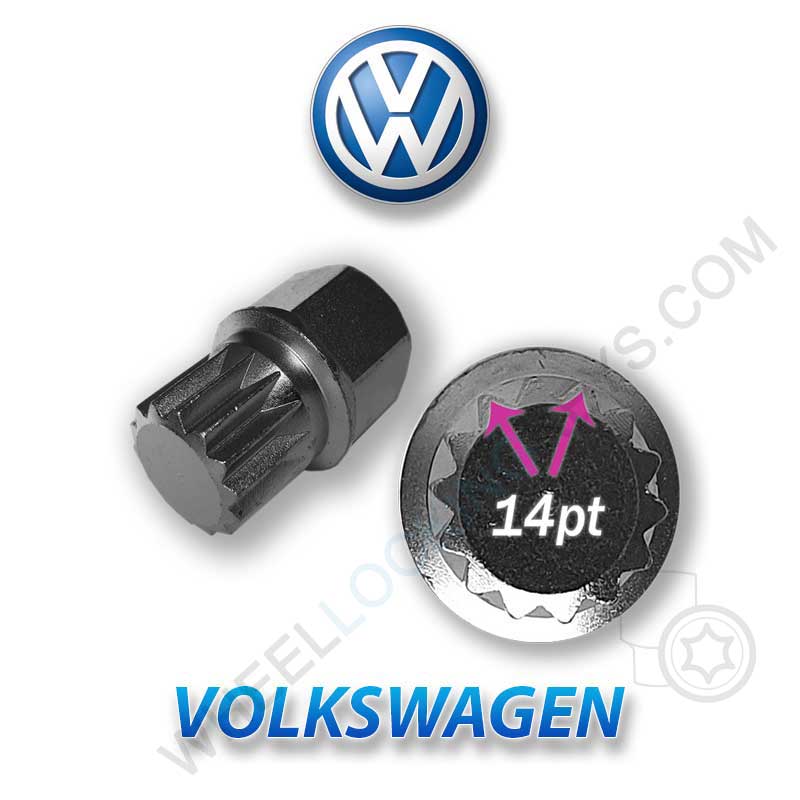 VW Wolkswagen Locking Wheel Nut Master Spline Key 14 Point 
