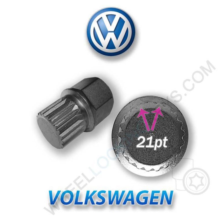 VW Volkswagen Wheel Locking Nut Key ABC 9 21 Splines / 21 Points