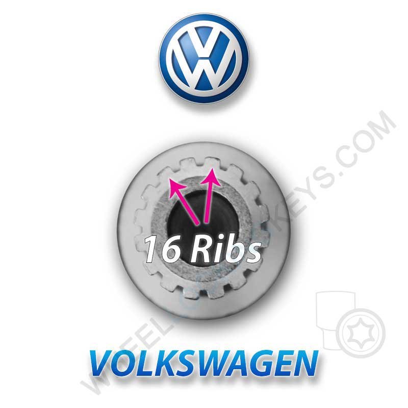 60 / 15pt Spline Rib Locking Wheel Nut Key For Audi VW Seat Skoda – Unbranded
