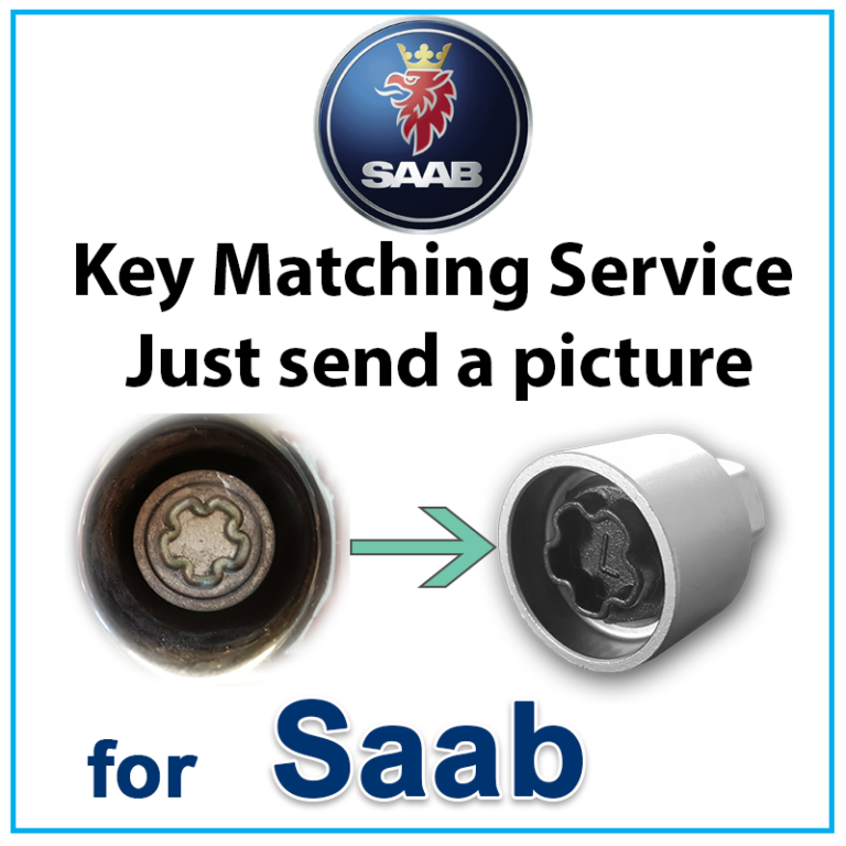 Saab Keycode Wheel Locking Wheel Nut Key for Saab Matching Service – Wheel Locking Keys