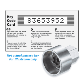 Wheel Locking Wheel Nut Key for Ford - Key Code 83653952