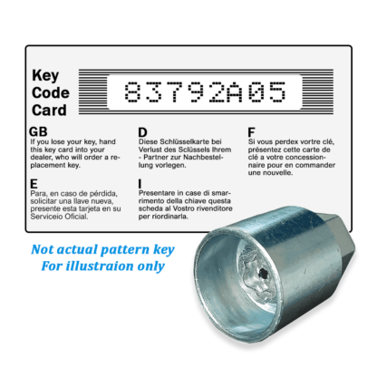 Wheel Locking Wheel Nut Key for Hyundai - Key Code 83792A059