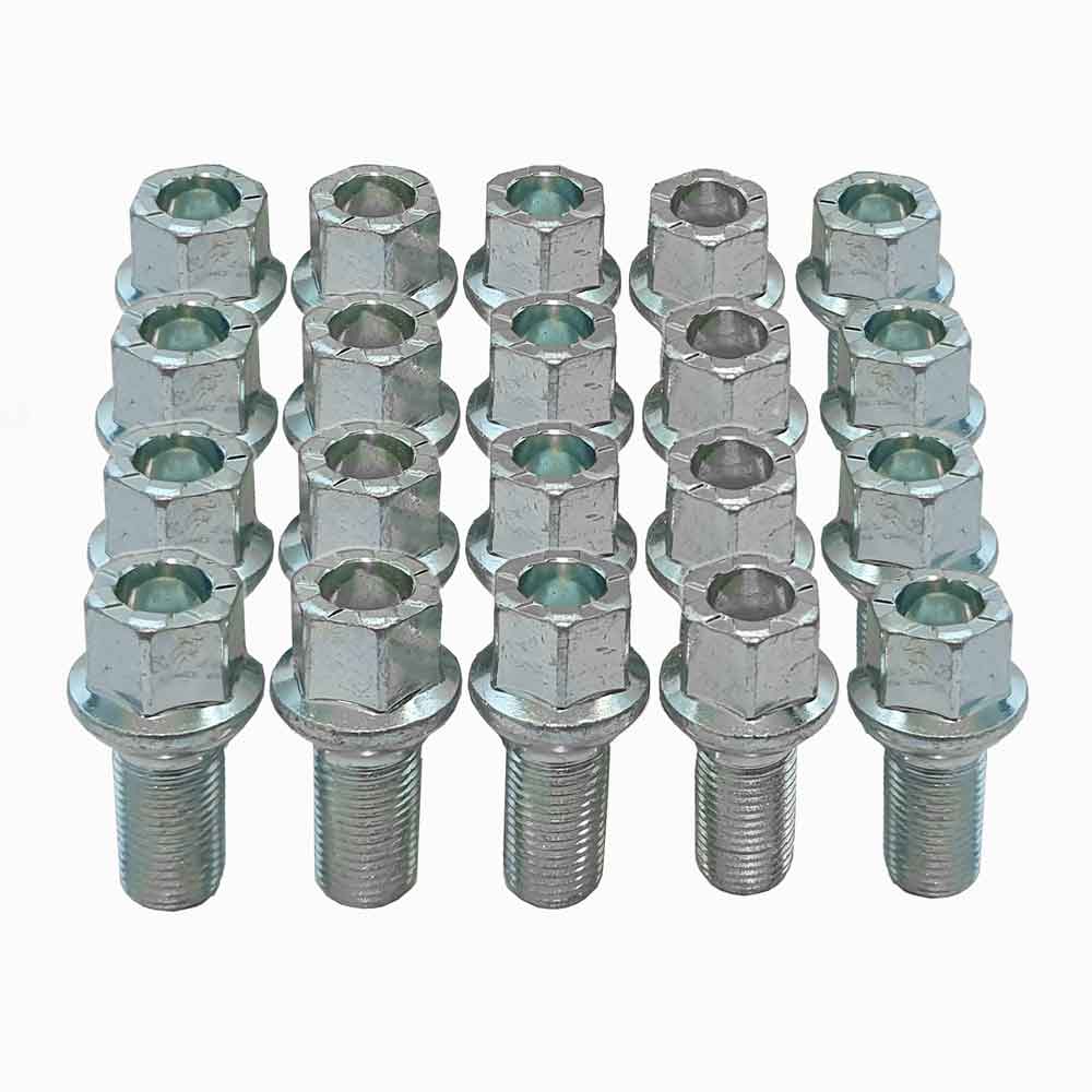 M14 x 1.5 R13 27mm Thread Wheel Bolts OE 20Pcs Wheel Locking Keys