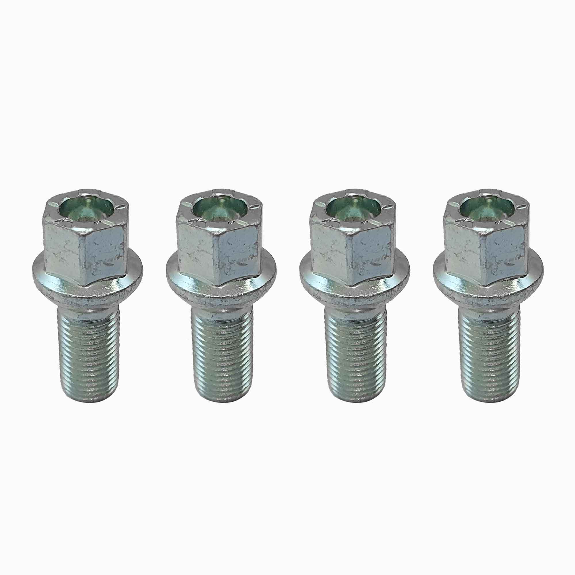 M14 x 1.5 R13 27mm Thread Wheel Bolts OE 4Pcs Wheel Locking Keys