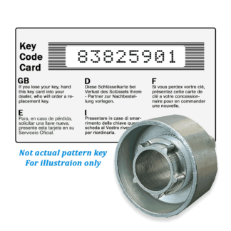 Wheel Locking Wheel Nut Key for Ford - Key Code 83825901