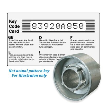 Wheel Locking Wheel Nut Key for Ford - Key Code 83920A850