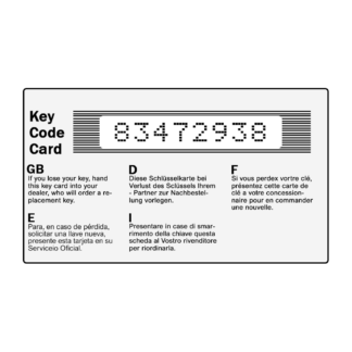 Locking Wheel Nut Key 83472938 – Wheel Locking Keys