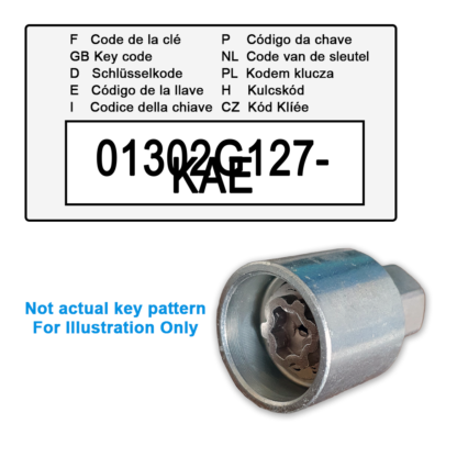 Kia Locking Wheel Nut Key 01302G127KAE / E