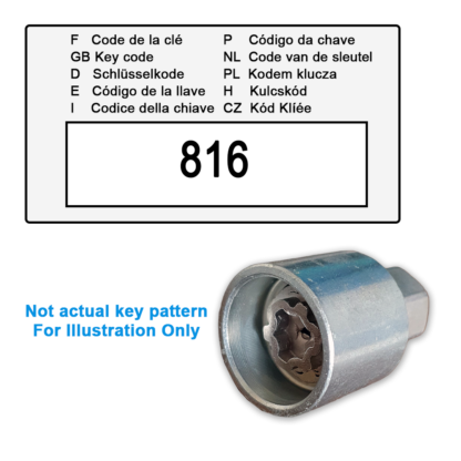 Lamborghini Locking Wheel Nut Key 816 / S