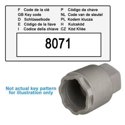 Kia Locking Wheel Nut Key 8071 / M