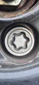 Abarth 595 wheel locking nut key replacement