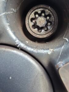Audi A1 wheel locking nut key replacement