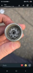Audi A3 wheel locking nut key replacement