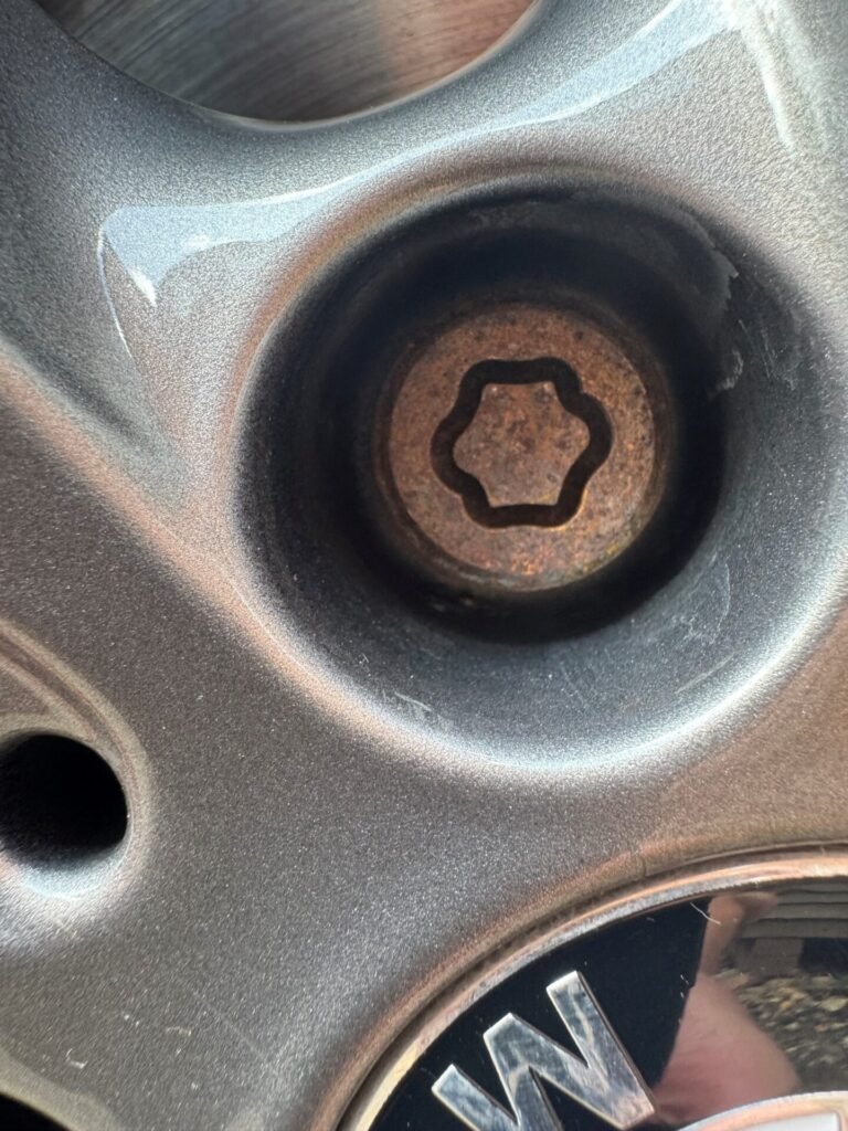 BMW M135i wheel locking nut key replacement