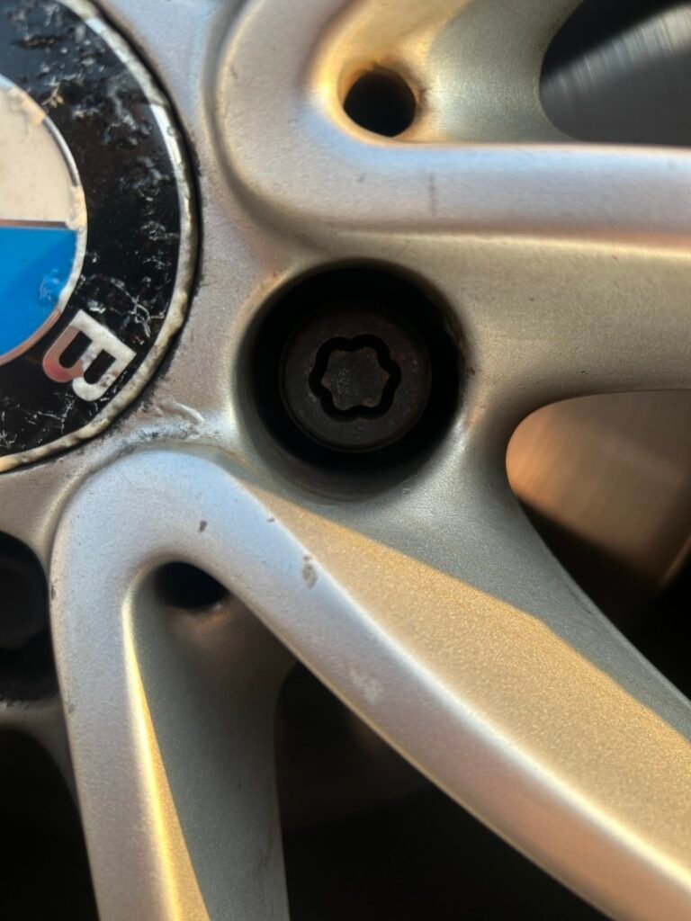BMW X3 wheel locking nut key replacement
