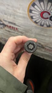 BMW 330i locking wheel nut