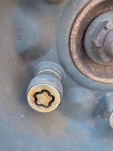 Dodge Caravan SE wheel locking nut key replacement