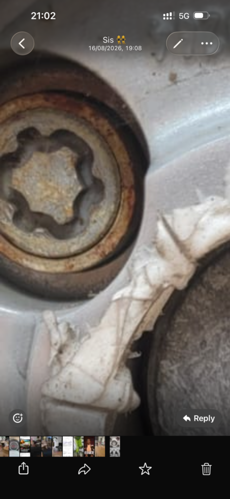Fiat 500 wheel locking nut key replacement