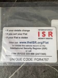 fiat 500 wheel locking nut key replacement