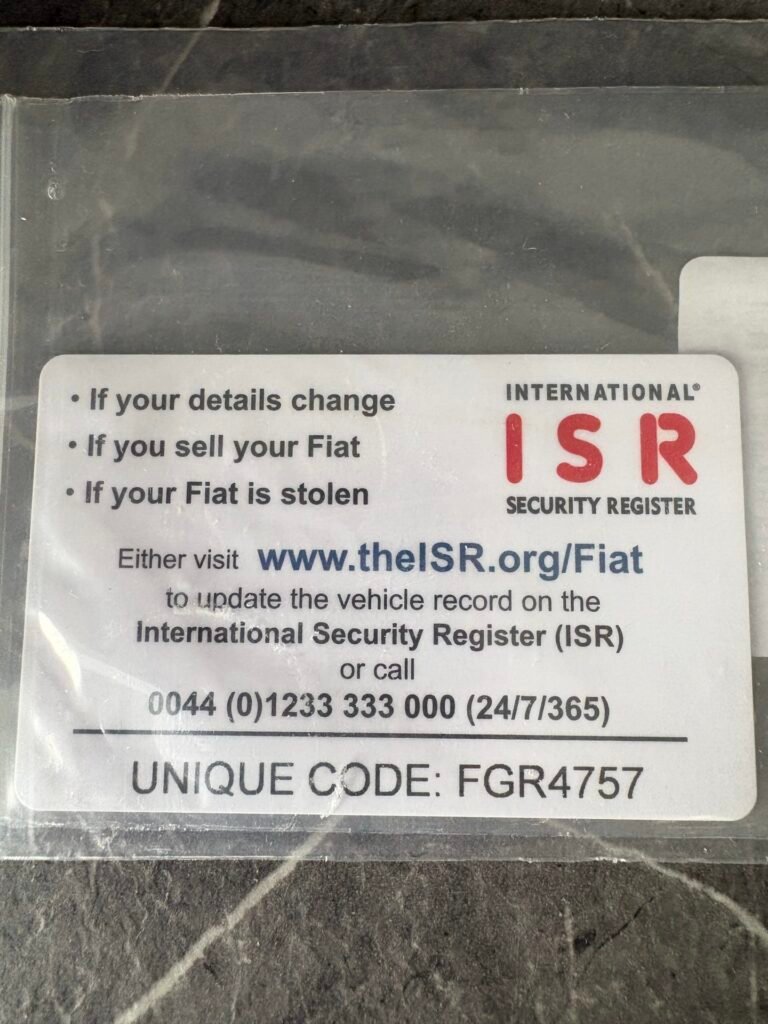 fiat 500 wheel locking nut key replacement