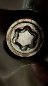 Fiat 500S locking wheel nut