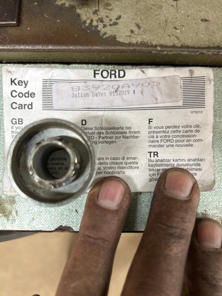Ford Activa wheel locking nut key replacement