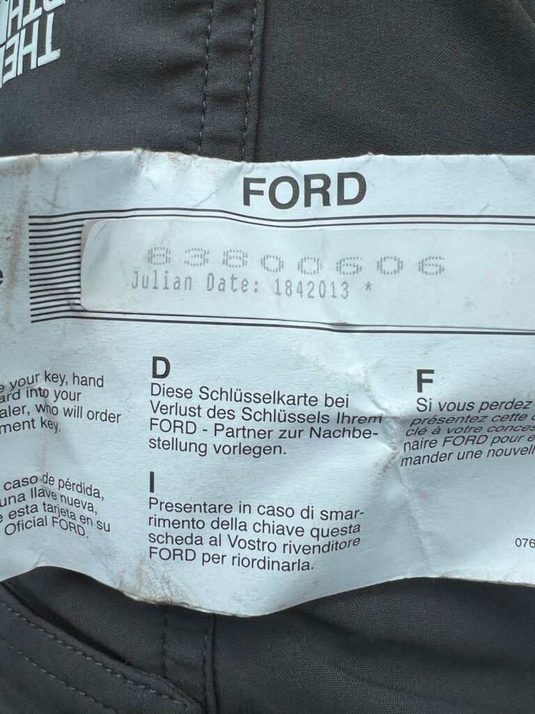 Ford Focus wheel locking nut key replacement