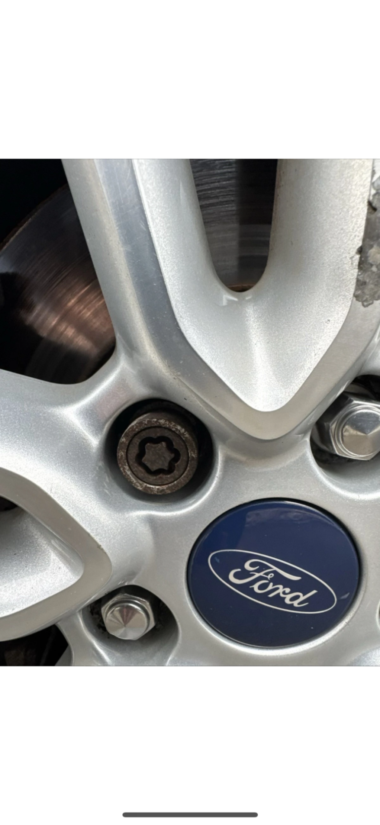 Ford Kuga wheel locking nut key replacement