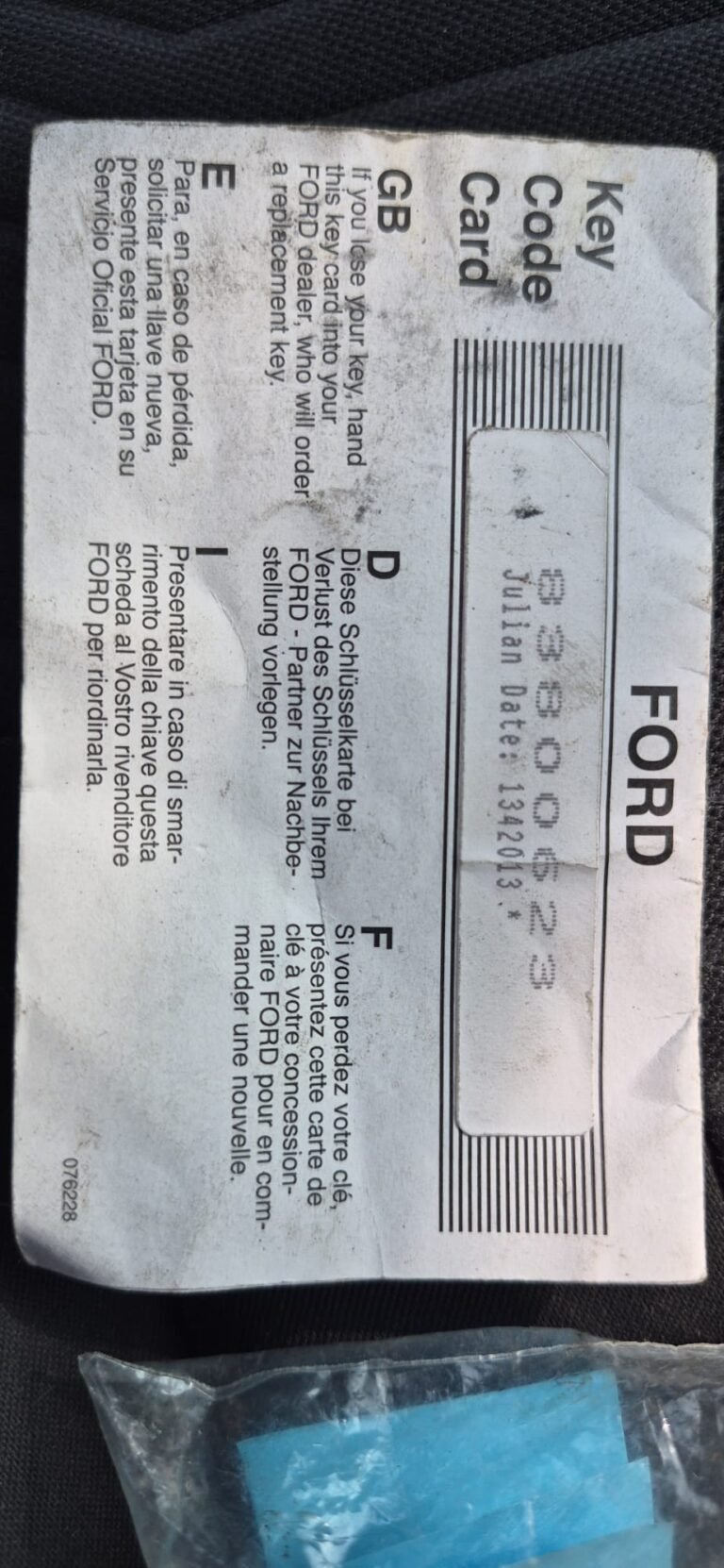 Ford Mainline wheel locking nut key replacement