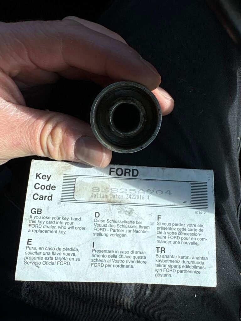Ford Transit custom 2017 wheel locking nut key replacement