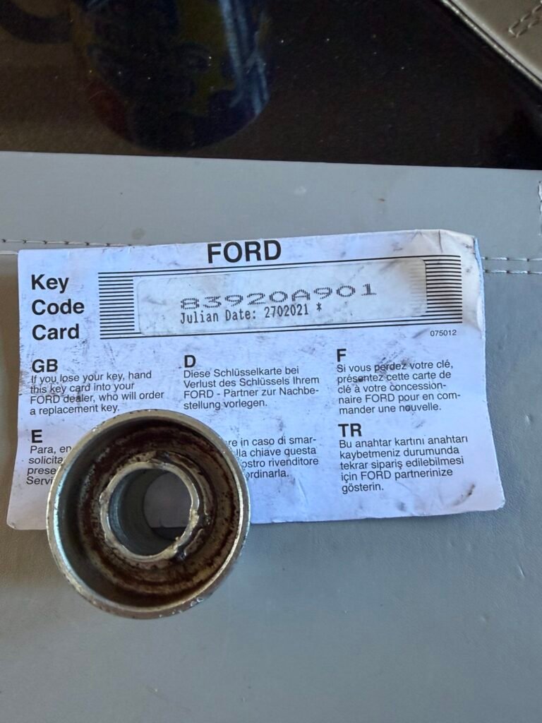 Ford Transit wheel locking nut key replacement