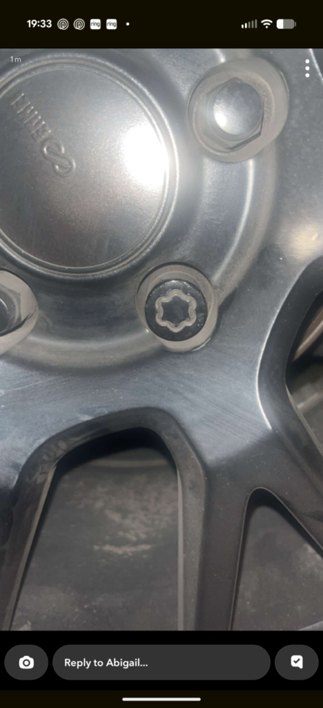 Honda Civic wheel locking nut key replacement