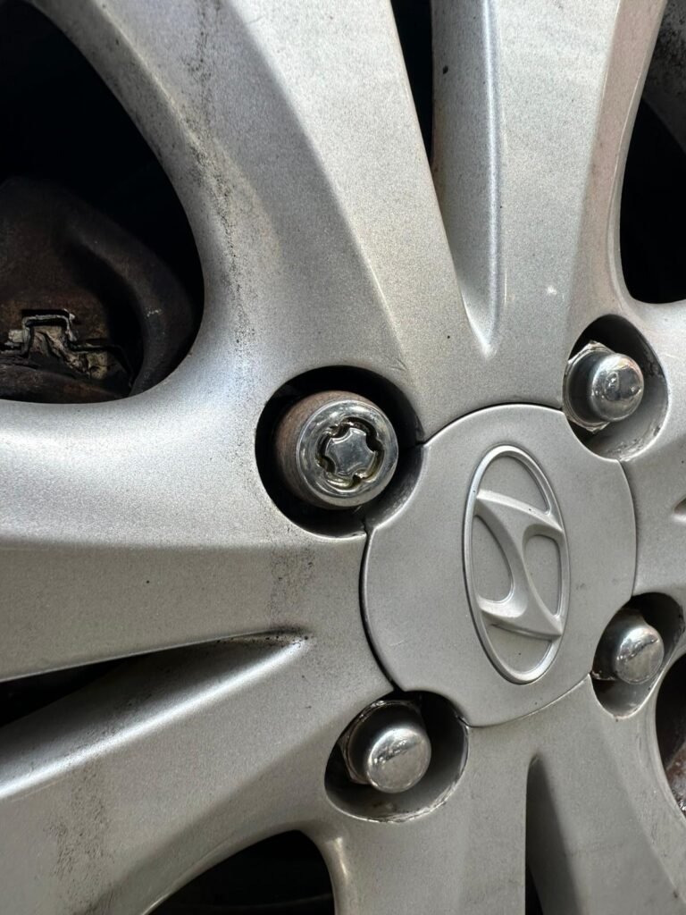 Hyundai i10 2012 wheel locking nut key replacement