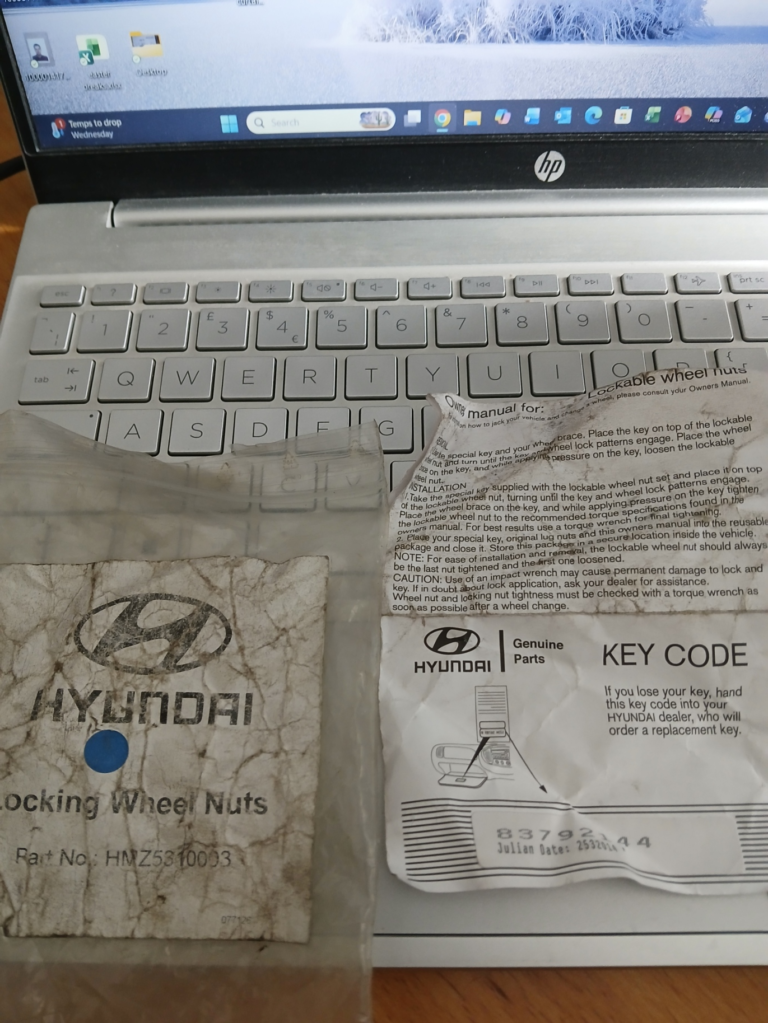 hyundai ix35 wheel locking nut key replacement