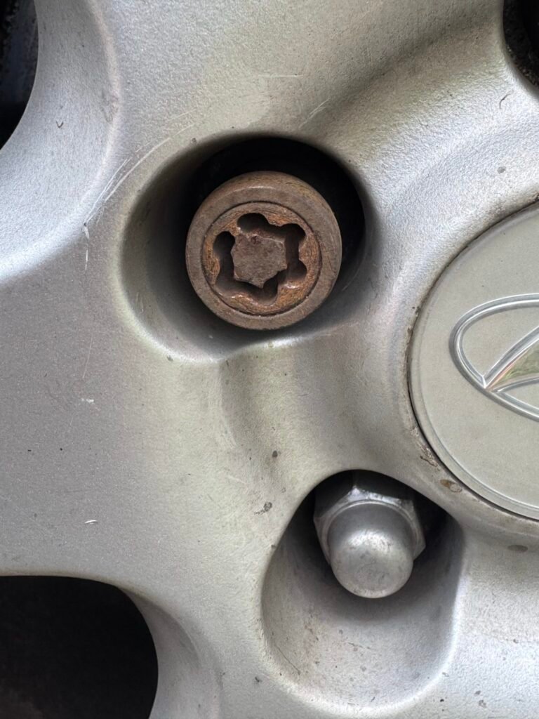 Hyundai Santa Fe wheel locking nut key replacement