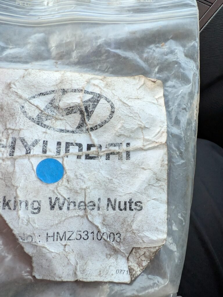 Hyundai Santa fe locking wheel nut key