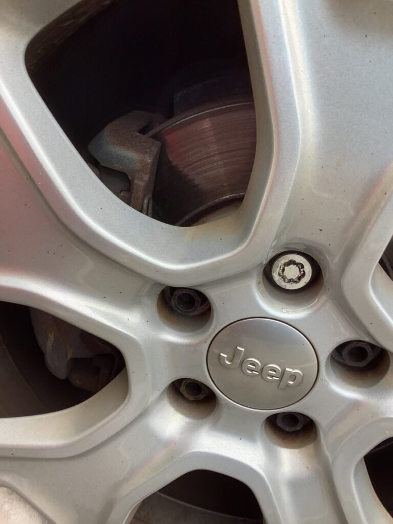 Jeep Renegade 2019 wheel locking nut key replacement