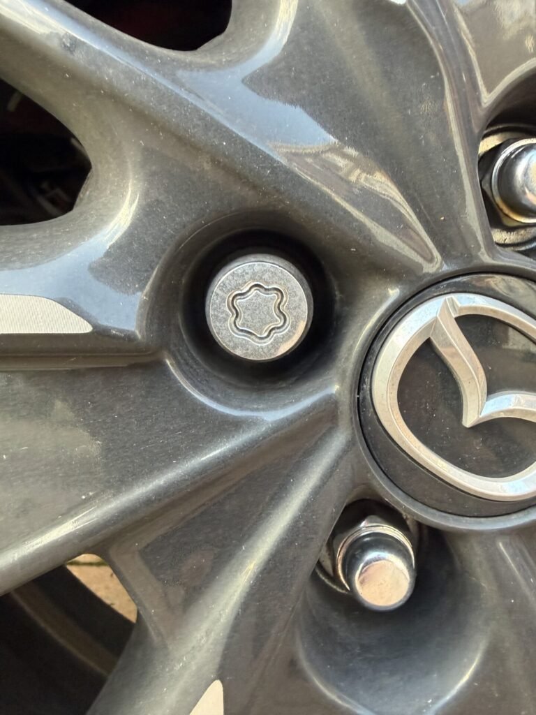 Mazda 2 wheel locking nut key replacement