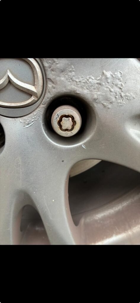 Mazda 2 wheel locking nut key replacement