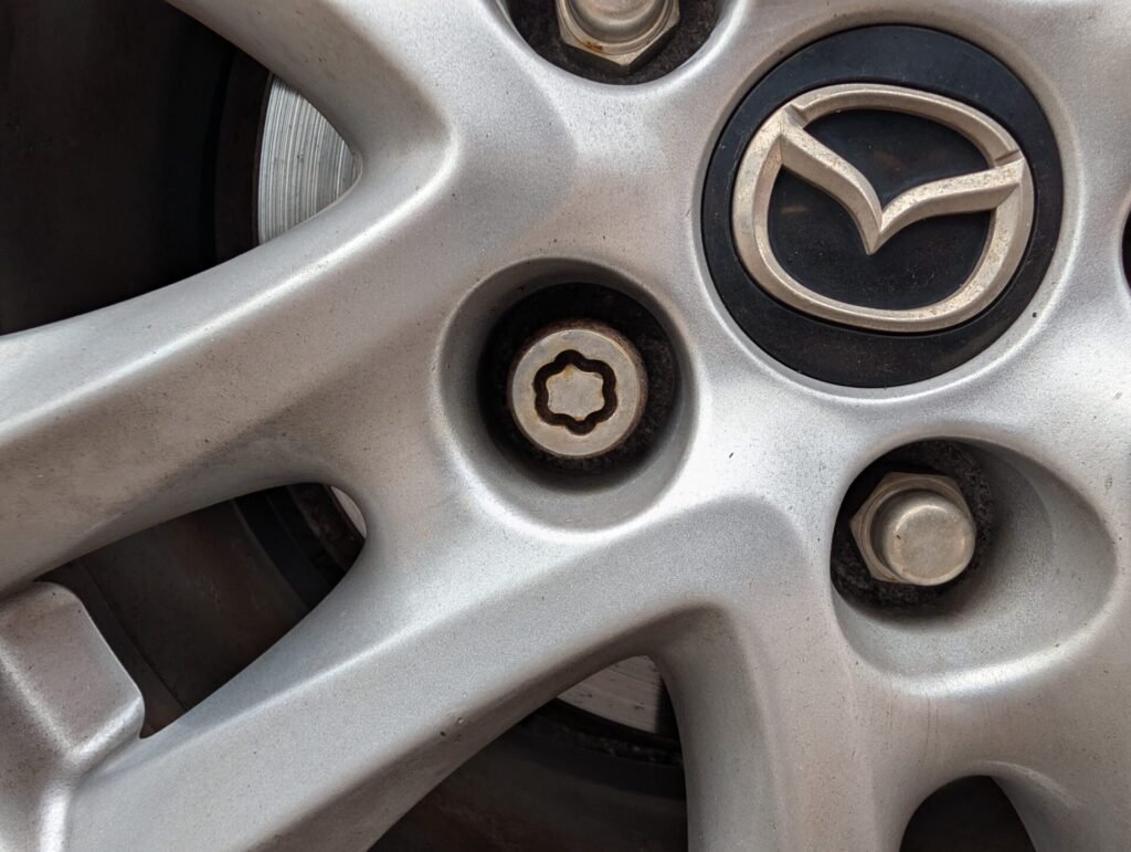 Mazda 3 wheel locking nut key replacement