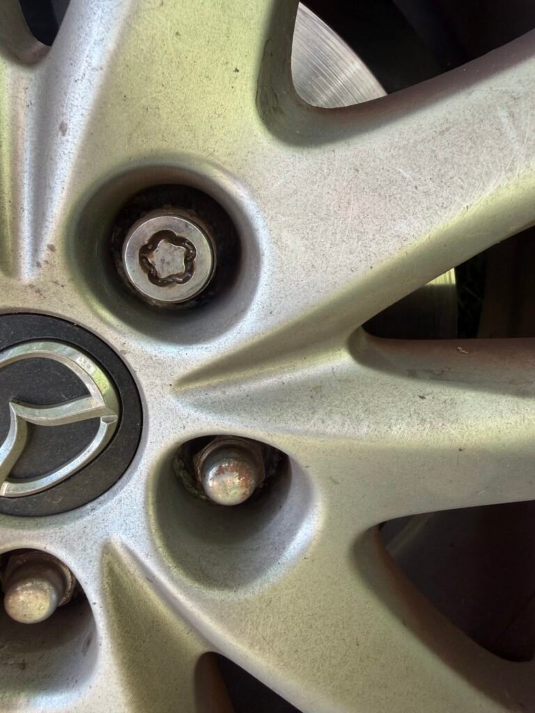 Mazda 3 wheel locking nut key replacement
