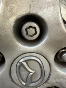 Mazda 5 wheel locking nut key replacement