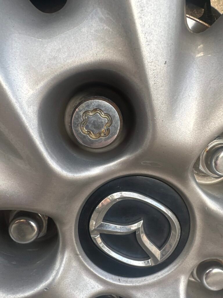 Mazda E wheel locking nut key replacement