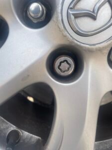Mazda M3 wheel locking nut key replacement