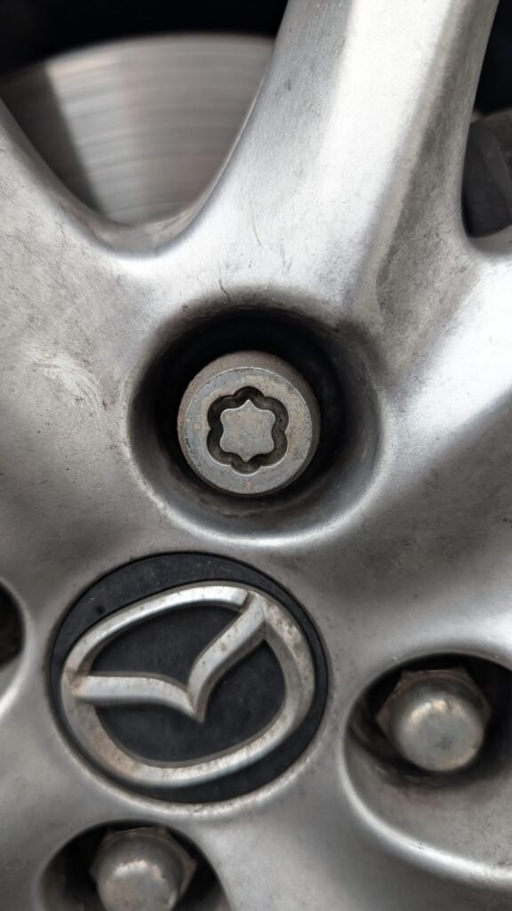 Mazda Mazda2 wheel locking nut key replacement