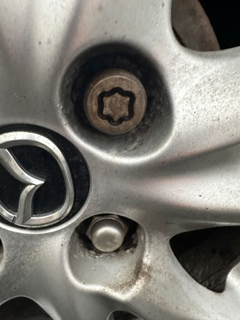 Mazda 2 locking lug nut