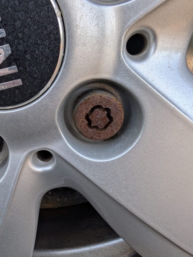 Mini Copper wheel locking nut key replacement