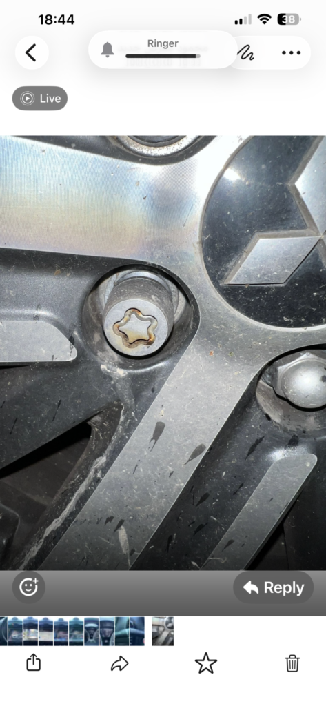 Mitsubishi ASX wheel locking nut key replacement