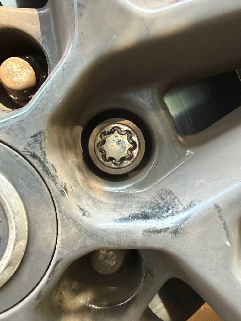 Nissan Navara 2019 wheel locking nut key replacement
