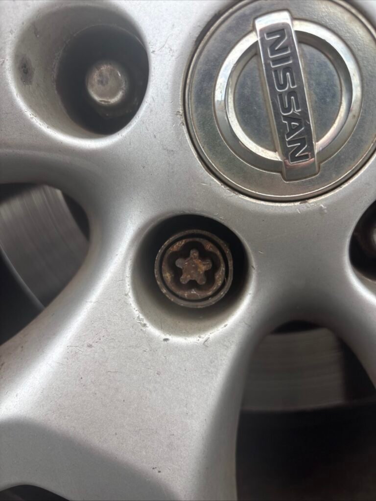 Nissan X trail wheel locking nut key replacement
